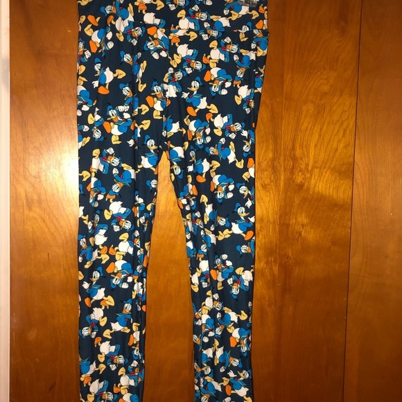 Lularoe Disney Leggings TC Blue Donald Duck Navy - Picture 3 of 4